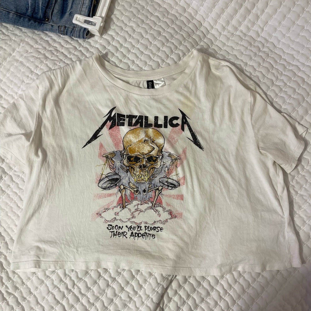 metallica crop top